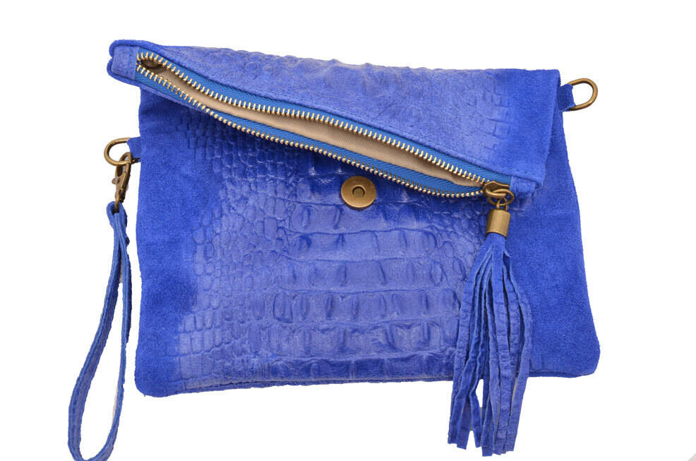 Vêtement en cuir Maroquinerie femme bleu