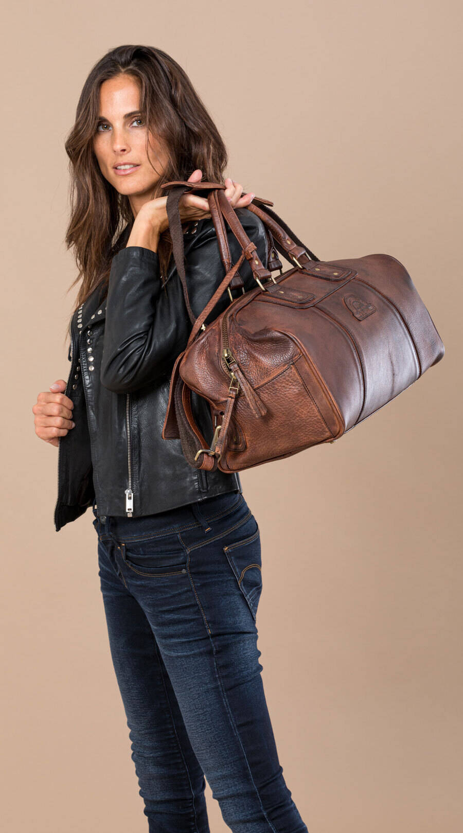 Vêtement en cuir Maroquinerie homme cognac