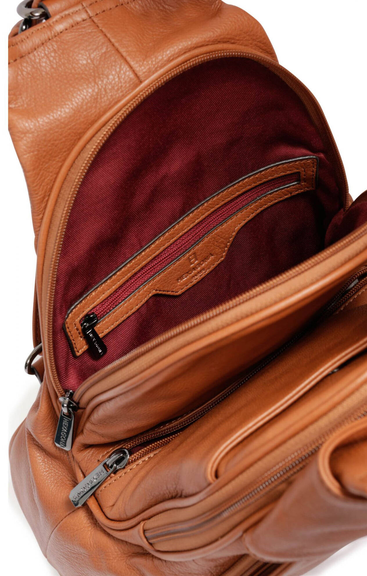 Vêtement en cuir Maroquinerie femme cognac