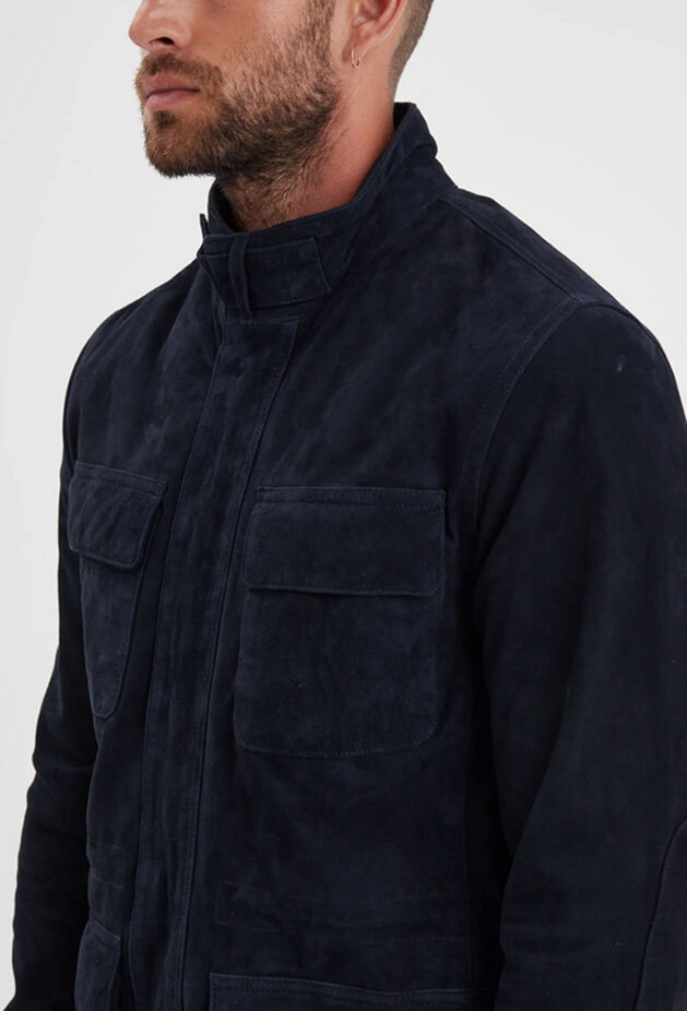 Vêtement en cuir Vestes & Trois Quart cuir bleu