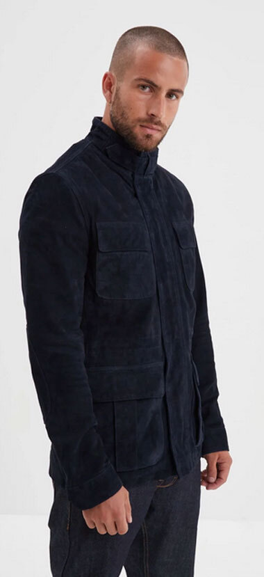 Vêtement en cuir Vestes & Trois Quart cuir bleu