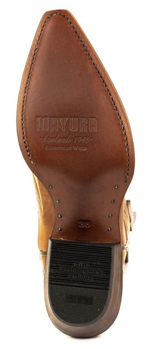 Vêtement en cuir Santiags femme cognac