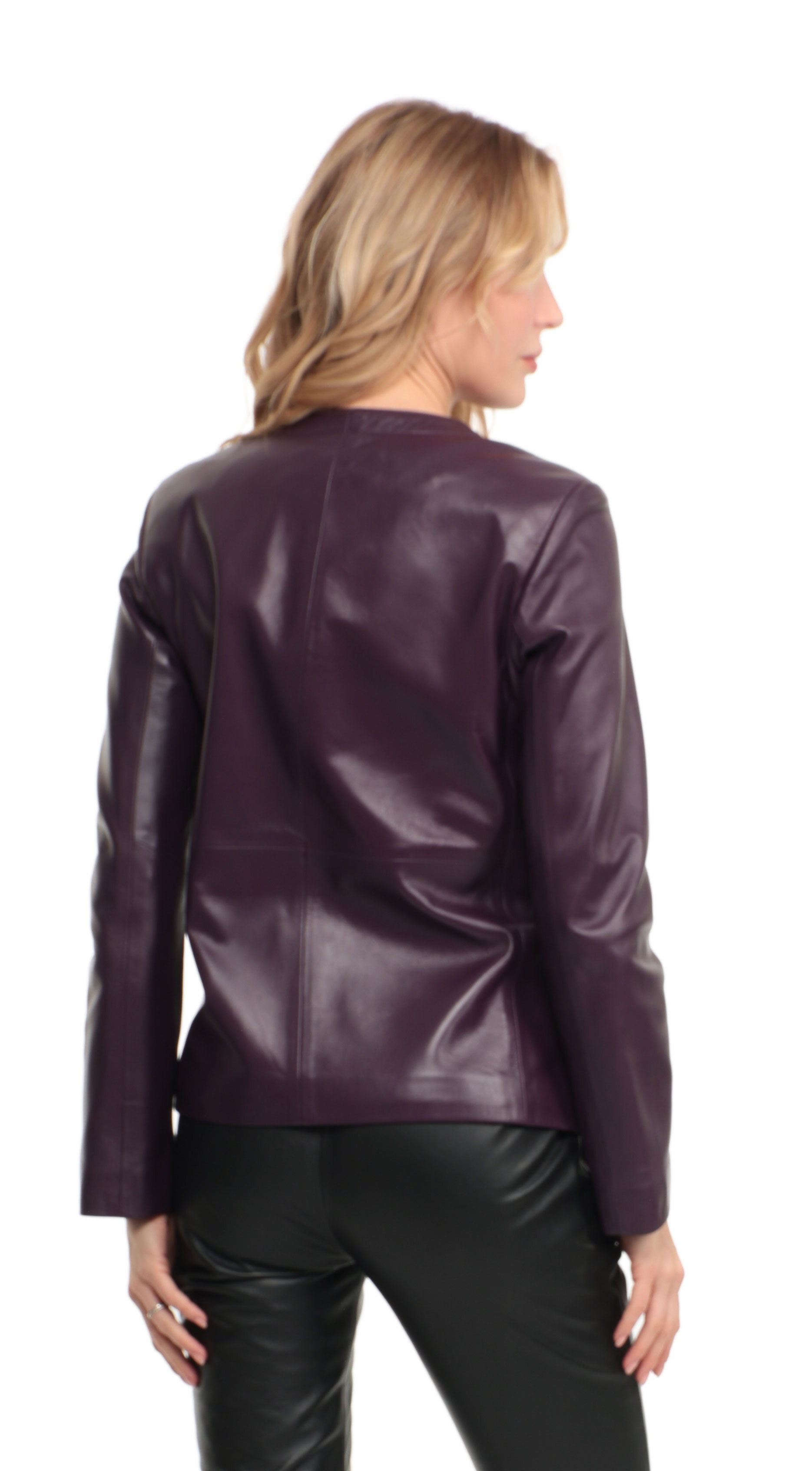 Vêtement en cuir Blousons cuir violet