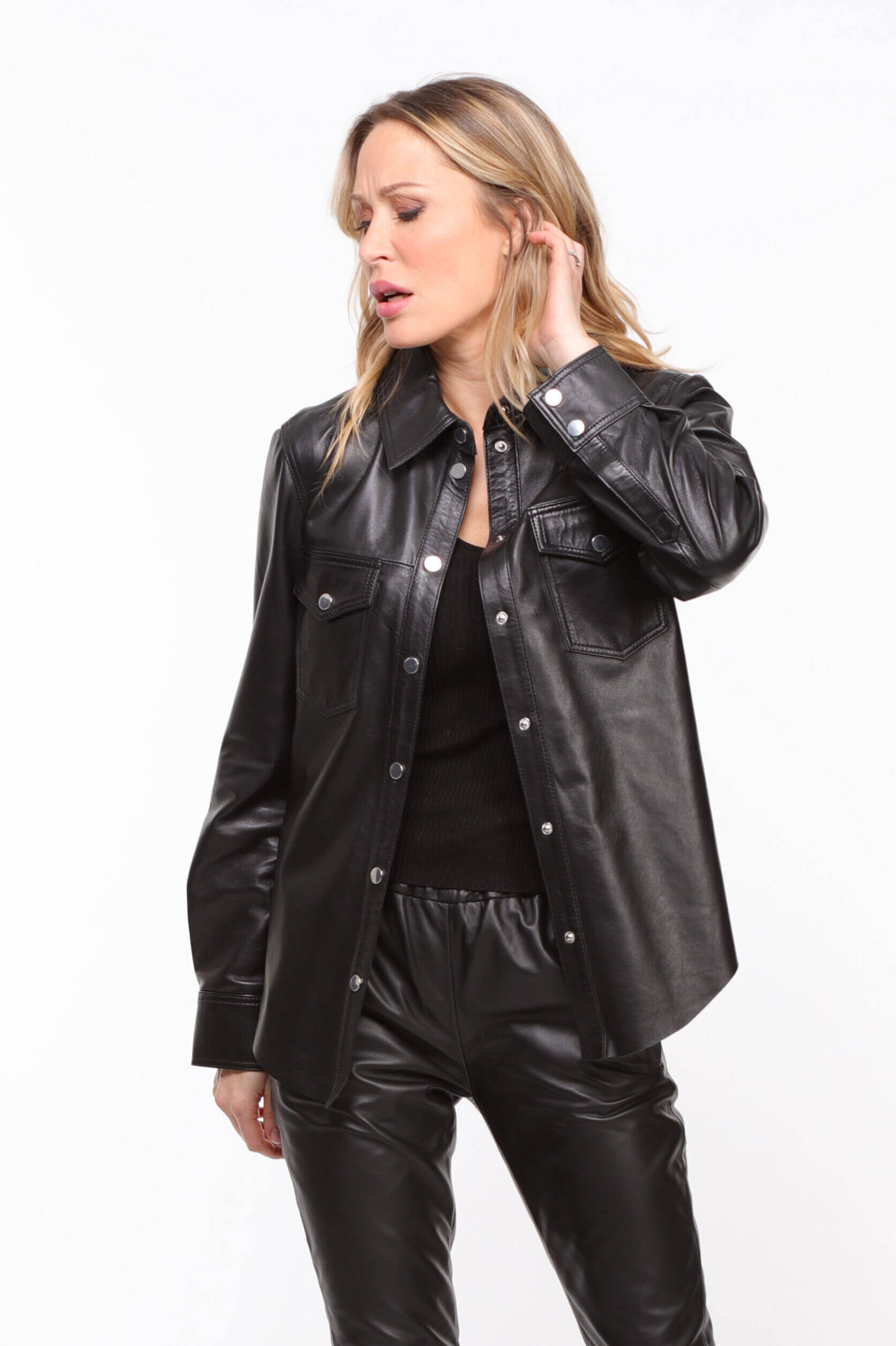 Vêtement en cuir Vestes cuir noir