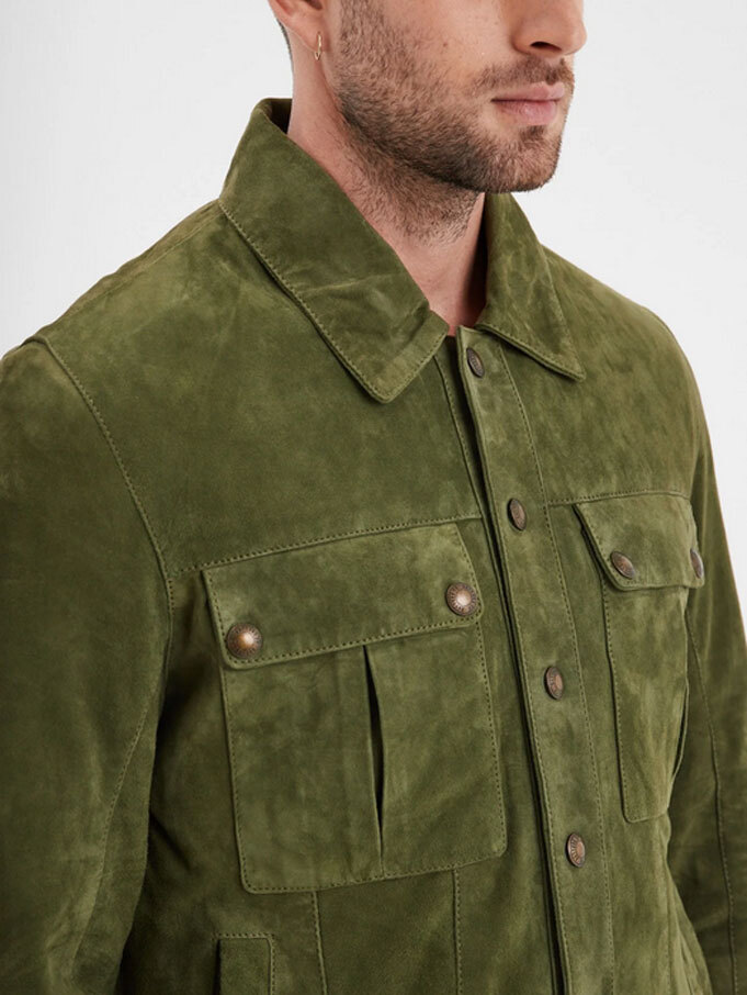 Vêtement en cuir Blousons cuir vert