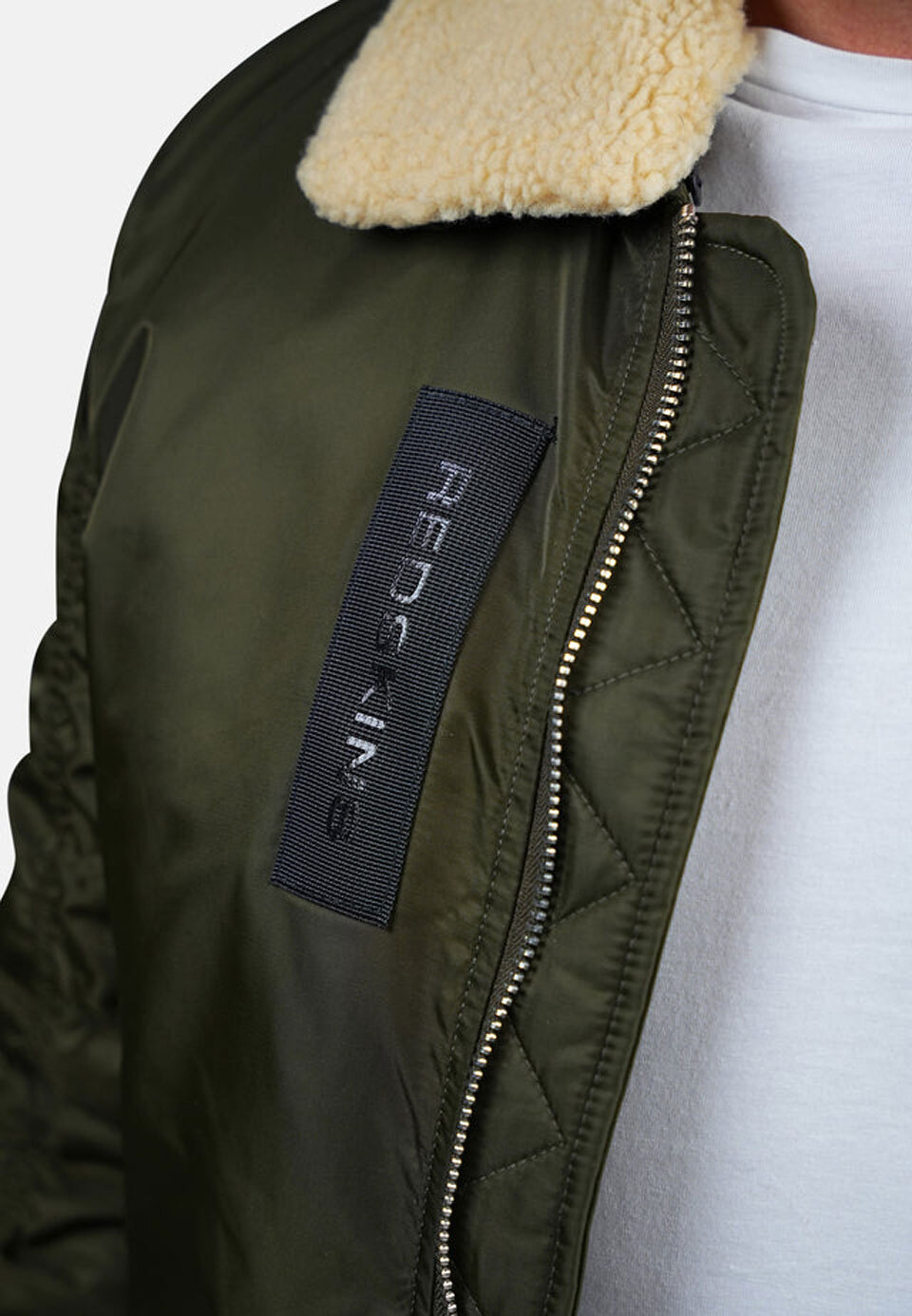 Vêtement en cuir Blousons textile kaki