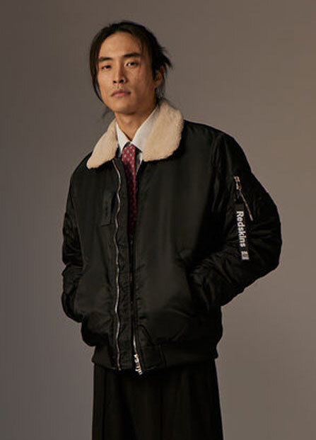 Vêtement en cuir Blousons textile noir