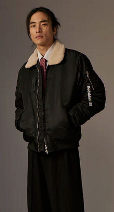 Vêtement en cuir Blousons textile noir