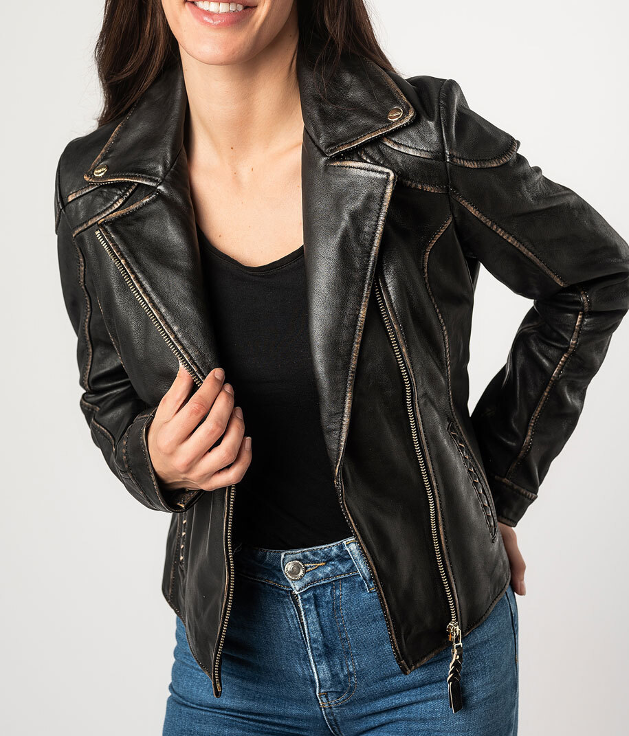 Vêtement en cuir Blousons cuir noir