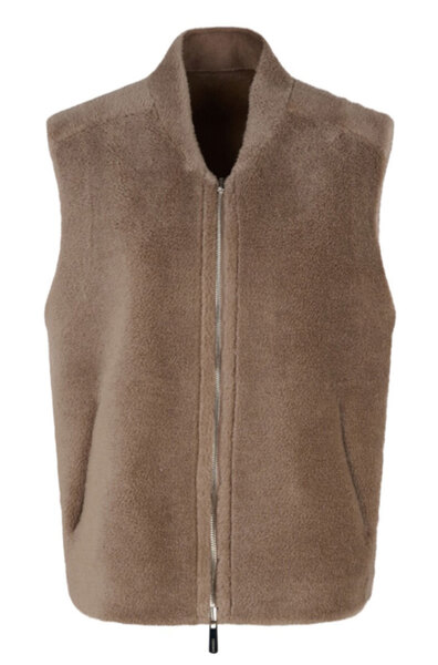 Vêtement en cuir Gilets cuir & fourrure  taupe