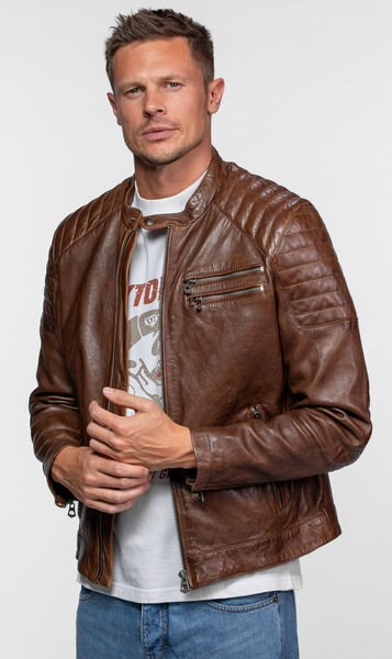 Vêtement en cuir Blousons cuir marron