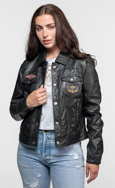 Vêtement en cuir Vestes cuir noir