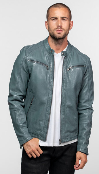 Vêtement en cuir Blousons cuir bleu