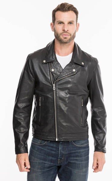 Vêtement en cuir Les bonnes affaires Homme noir