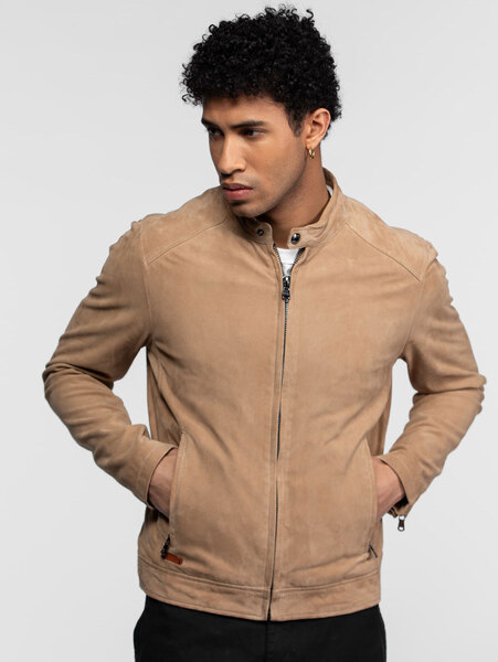 Vêtement en cuir Blousons cuir beige