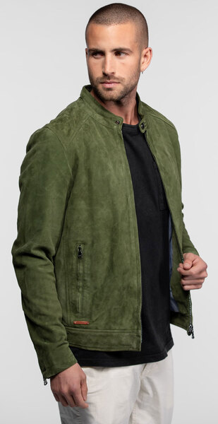 Vêtement en cuir Blousons cuir vert