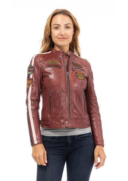 Vêtement en cuir Blousons cuir rouge