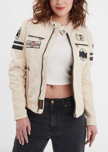 Vêtement en cuir Blousons cuir blanc