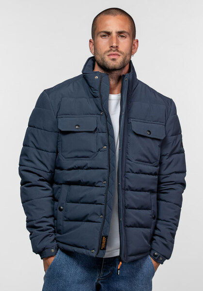 Vêtement en cuir Veste, parka & doudoune textile bleu