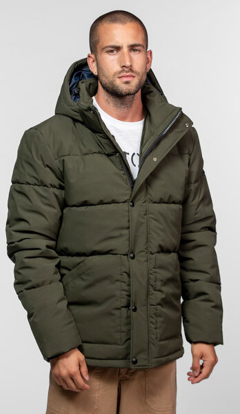 Vêtement en cuir Veste, parka & doudoune textile kaki