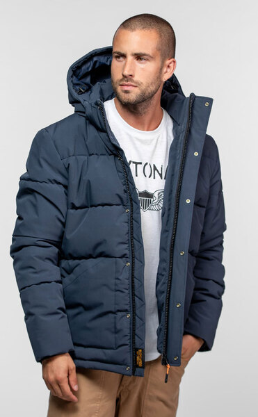 Vêtement en cuir Veste, parka & doudoune textile bleu