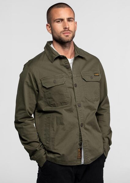 Vêtement en cuir Veste, parka & doudoune textile kaki