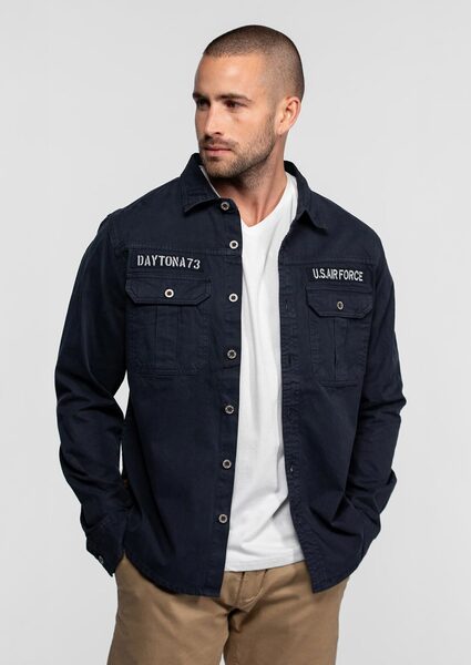 Vêtement en cuir Veste, parka & doudoune textile bleu