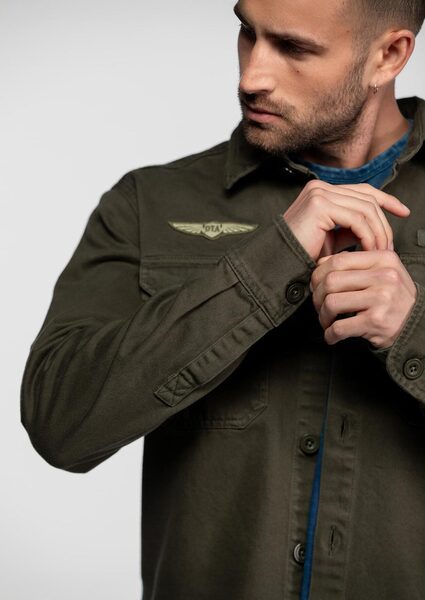 Vêtement en cuir Veste, parka & doudoune textile kaki