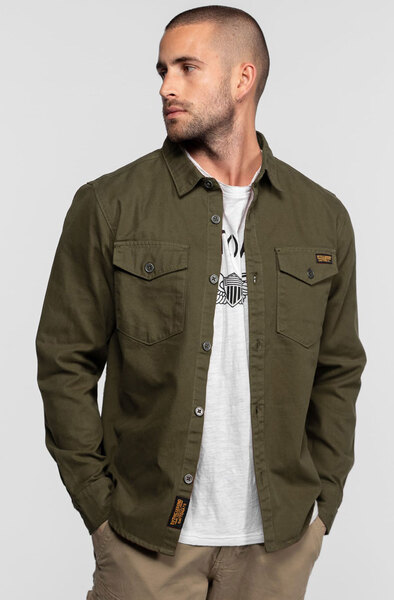 Vêtement en cuir Veste, parka & doudoune textile kaki