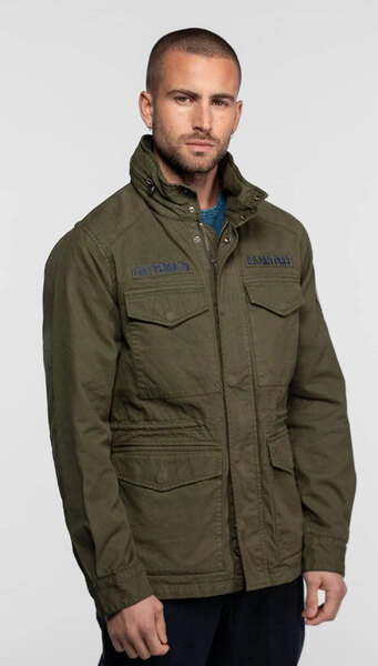 Vêtement en cuir Veste, parka & doudoune textile kaki