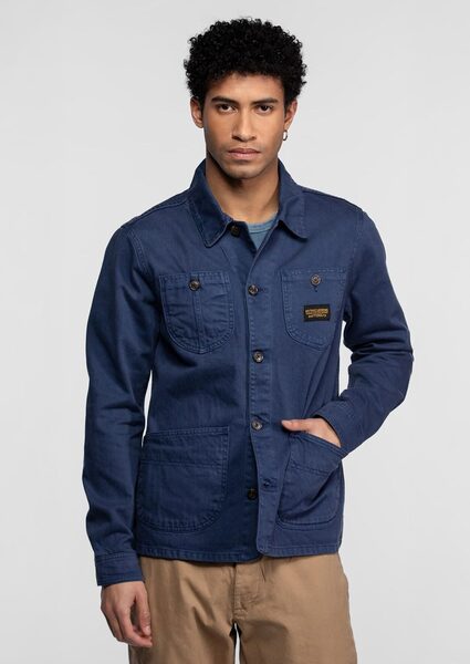 Vêtement en cuir Veste, parka & doudoune textile bleu