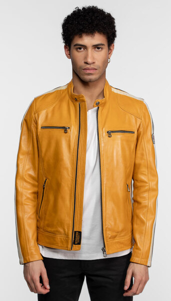 Vêtement en cuir Blousons cuir cognac