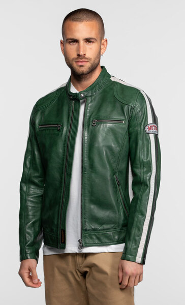 Vêtement en cuir Blousons cuir vert