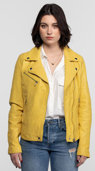 Vêtement en cuir Blousons cuir cognac