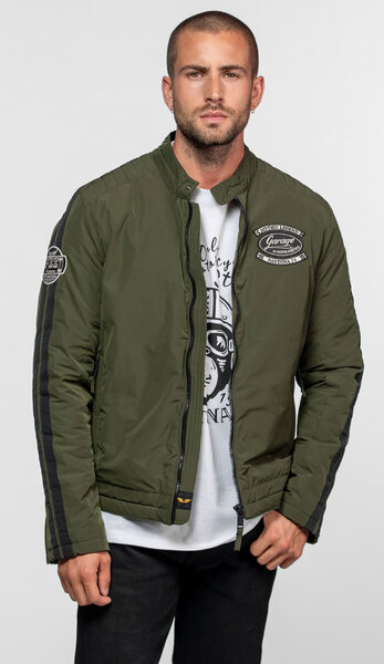 Vêtement en cuir Blousons textile kaki