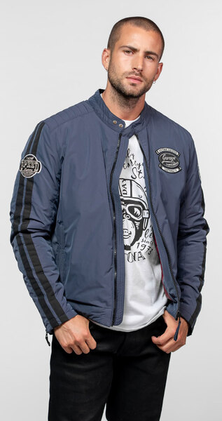 Vêtement en cuir Blousons textile bleu