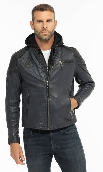 Vêtement en cuir Blousons cuir bleu