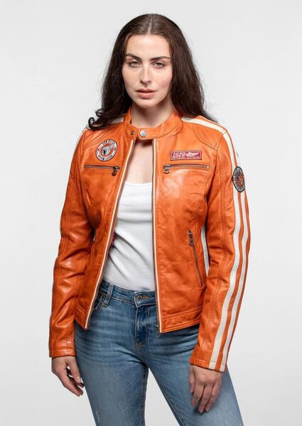 Vêtement en cuir Blousons cuir camel