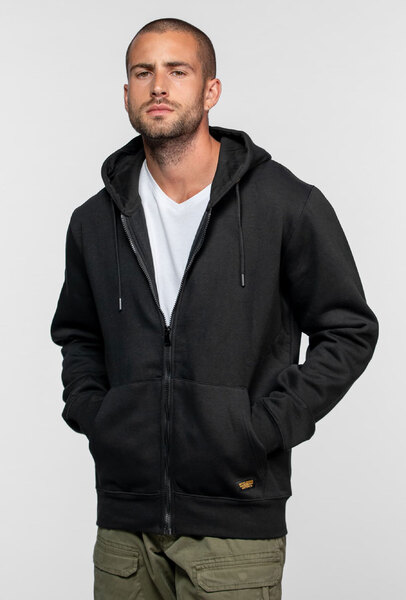 Vêtement en cuir Veste, parka & doudoune textile noir