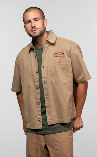 Vêtement en cuir Veste, parka & doudoune textile beige