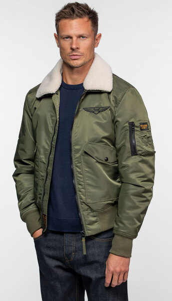 Vêtement en cuir Blousons textile kaki