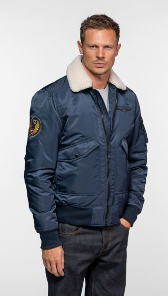 Vêtement en cuir Blousons textile bleu