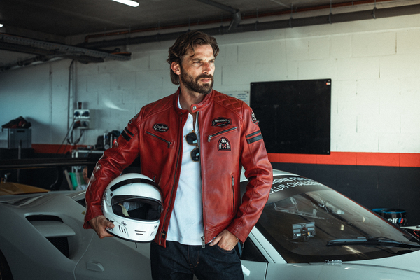 Vêtement en cuir Blousons cuir rouge