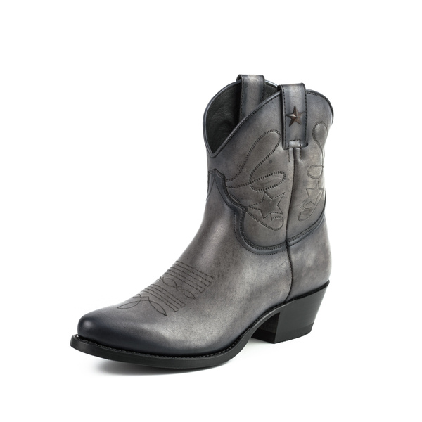 Vêtement en cuir Santiags femme gris