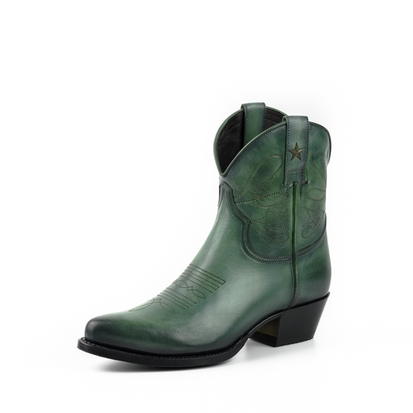 Vêtement en cuir Santiags femme vert