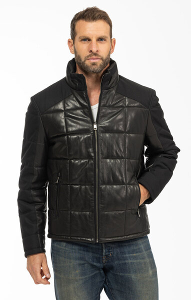 Vêtement en cuir Les bonnes affaires Homme noir