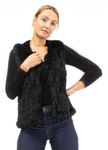 Vêtement en cuir Gilets cuir & fourrure  noir