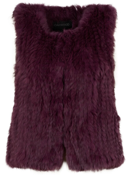 Vêtement en cuir Gilets cuir & fourrure  violet