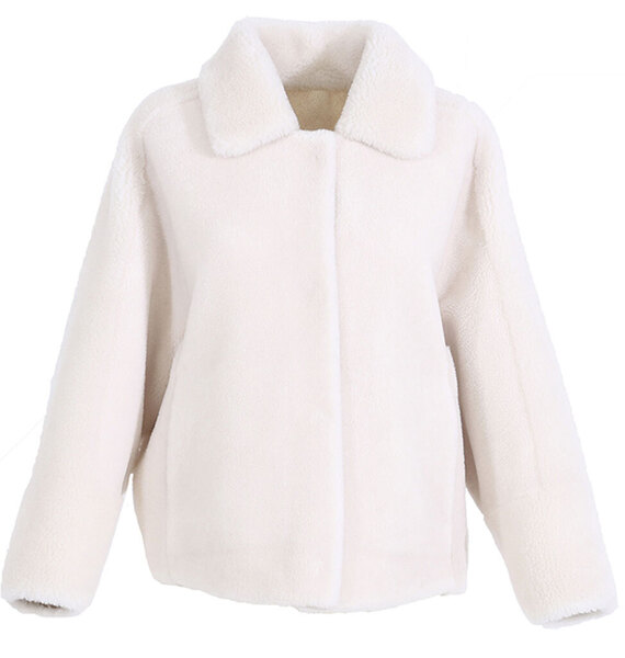 Vêtement en cuir Femme beige