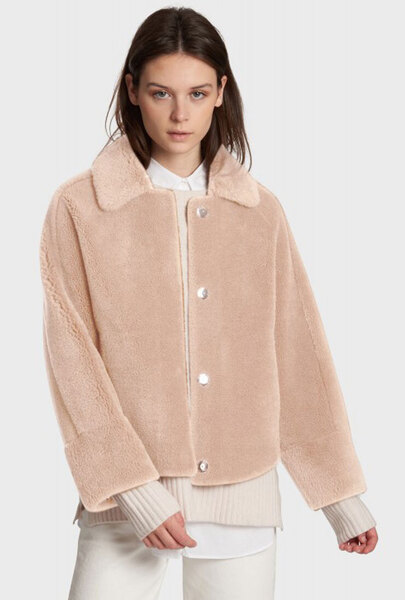 Vêtement en cuir Femme beige